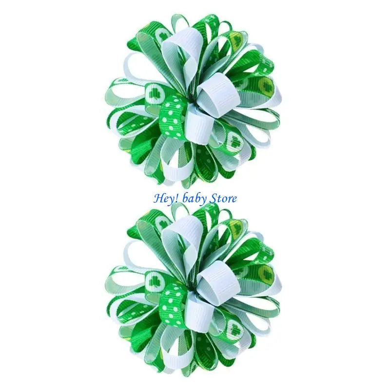 St. Patrick's Day Baby Hair Bows – Irish Festival Clips for Girls