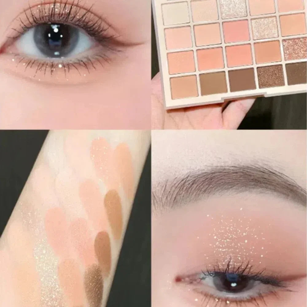 20-Color Korean Eyeshadow Palette | Matte Glitter Shimmer