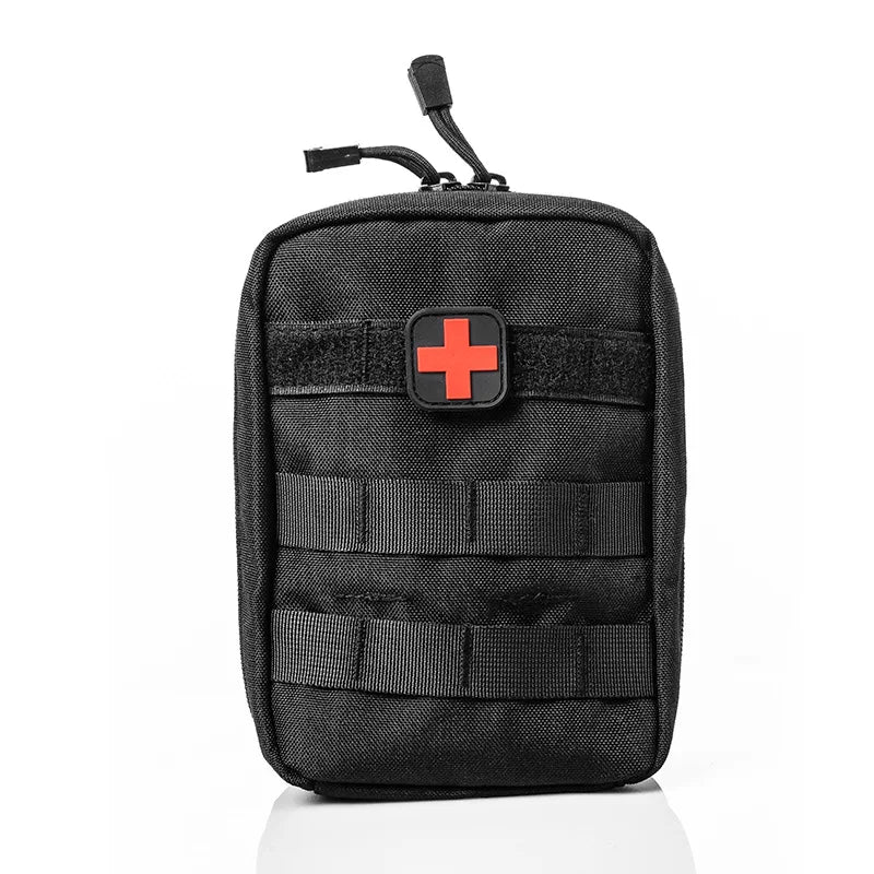 Survival Pouch Outdoor Medical Box Large Size SOS Bag/Package Tactical First Aid Bag Medical Kit Bag Molle EMT Emergency Peaceful Pleasures Health and Wellness Black