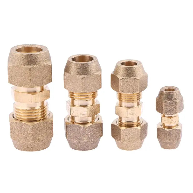 New 1Pcs 2 3 4 5mm Quick Connectors Straight Pipe Extension Joint No-Weld Fittings With Flare Nuts Copper Connectors Peaceful Pleasures Health and Wellness