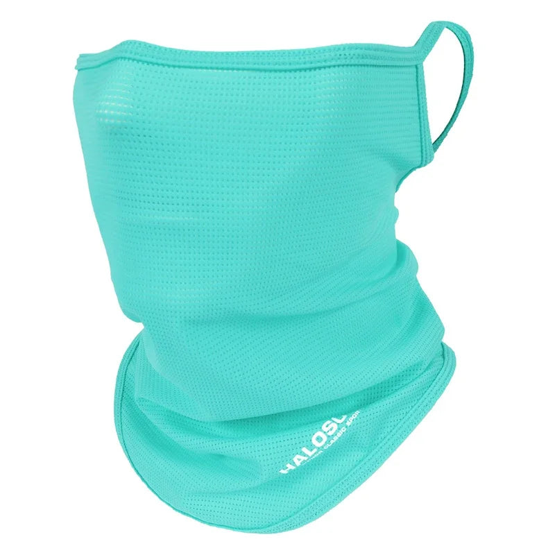 Summer Men's and Women's Ice Silk Veil Sunshade Breathable Outdoor Neck Protection Cycling Mask Half Face Style Peaceful Pleasures Health and Wellness