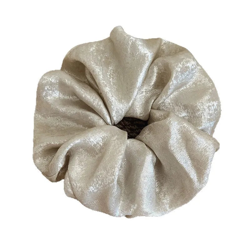 Korean Retro Large Scrunchies – Hair-Friendly Bands for Women