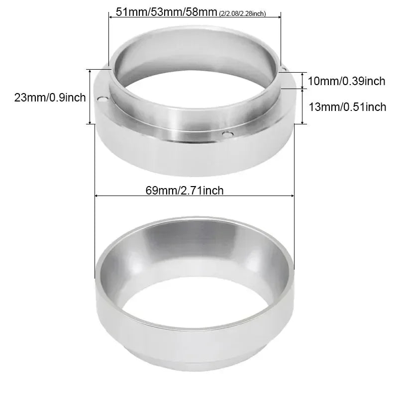 Magnetic Espresso Dosing Ring 51mm 53mm 58mm | Aluminum