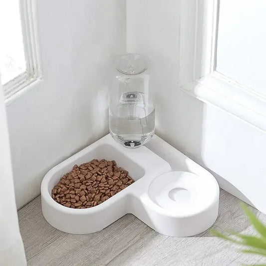 Double Pet Bowl Set – Food & Water Feeder for Cats & Dogs Double Pet Feeder Bowl Peaceful Pleasures Health and Wellness