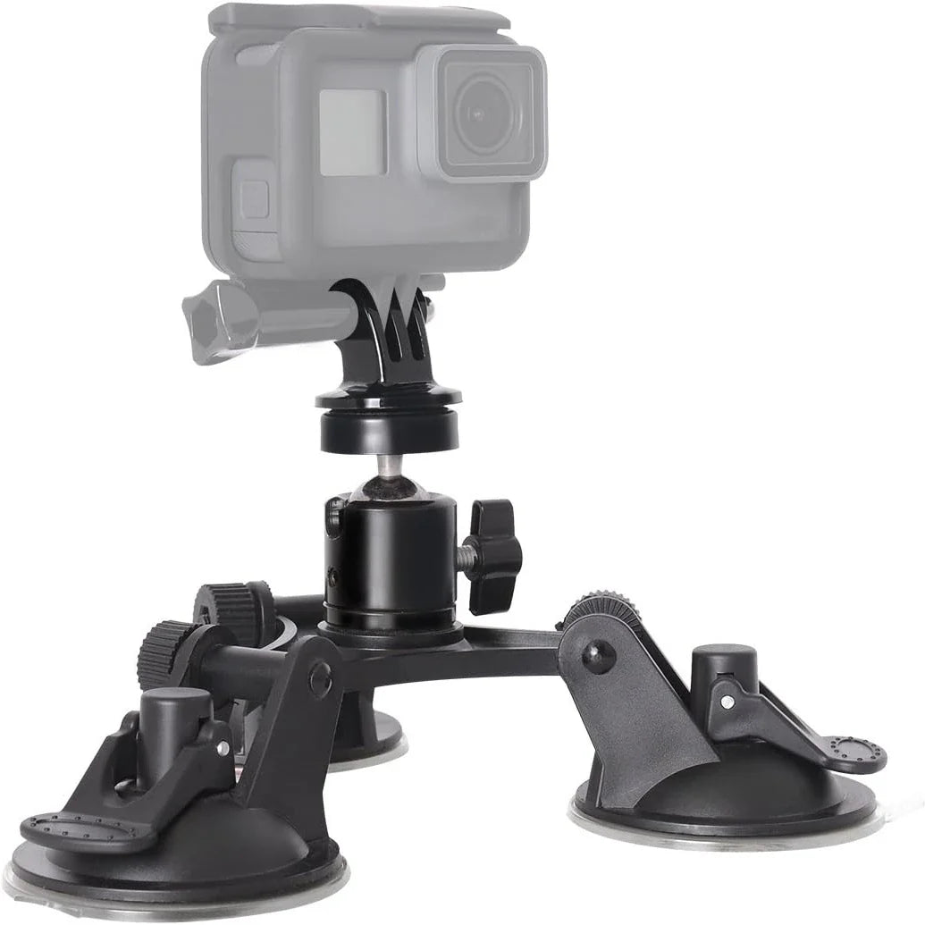 Triangle Suction Cup Camera Mount for GoPro, Insta360 & DJI