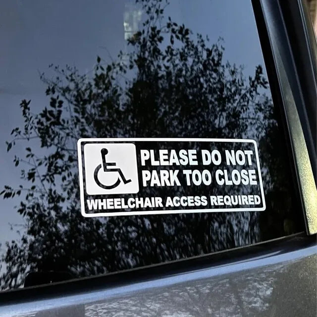 15cm X 6cm Wheelchair Access Required Car Stickers Decals Window Door Disabled Peaceful Pleasures Health and Wellness
