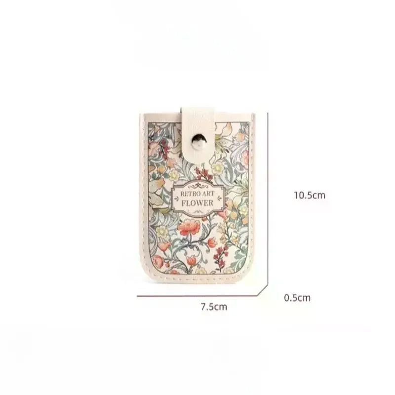 Slim Pull-Out Card Holder Wallet – 5 Slots, Floral Women
