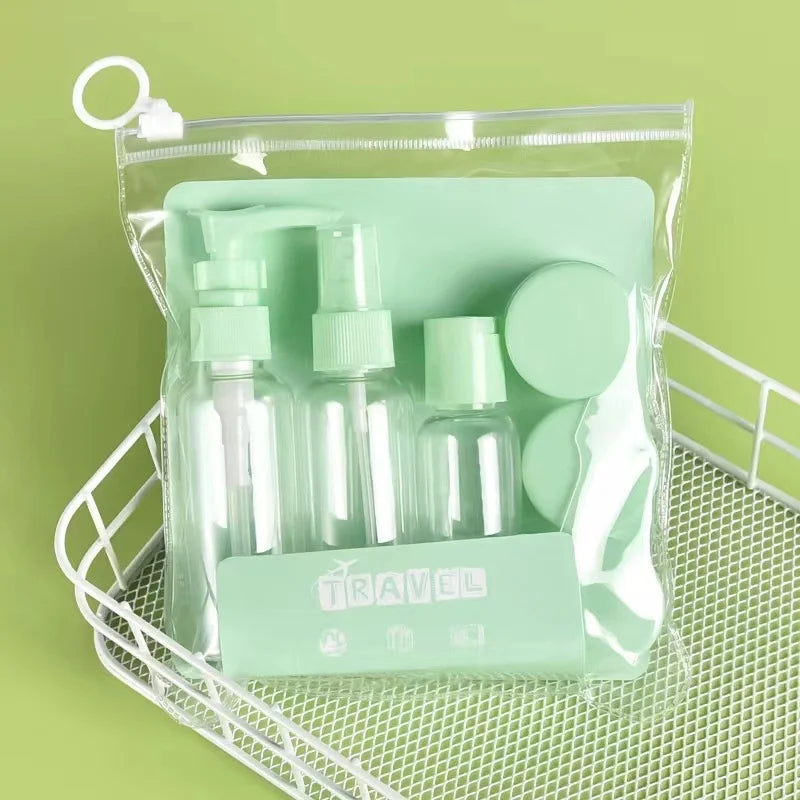 6-Piece Leak-Proof Refillable Travel Bottle Set + Toiletry Bag