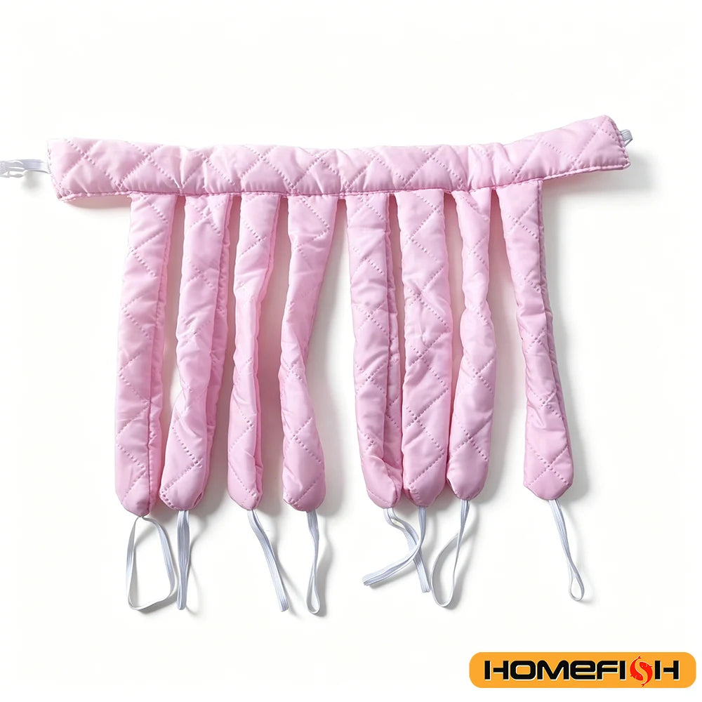 Heatless Curling Rod Headband for Lazy Hair - Silk Ribbon Soft Wave Formers for Sleeping No Heat Curls Peaceful Pleasures Health and Wellness Pink
