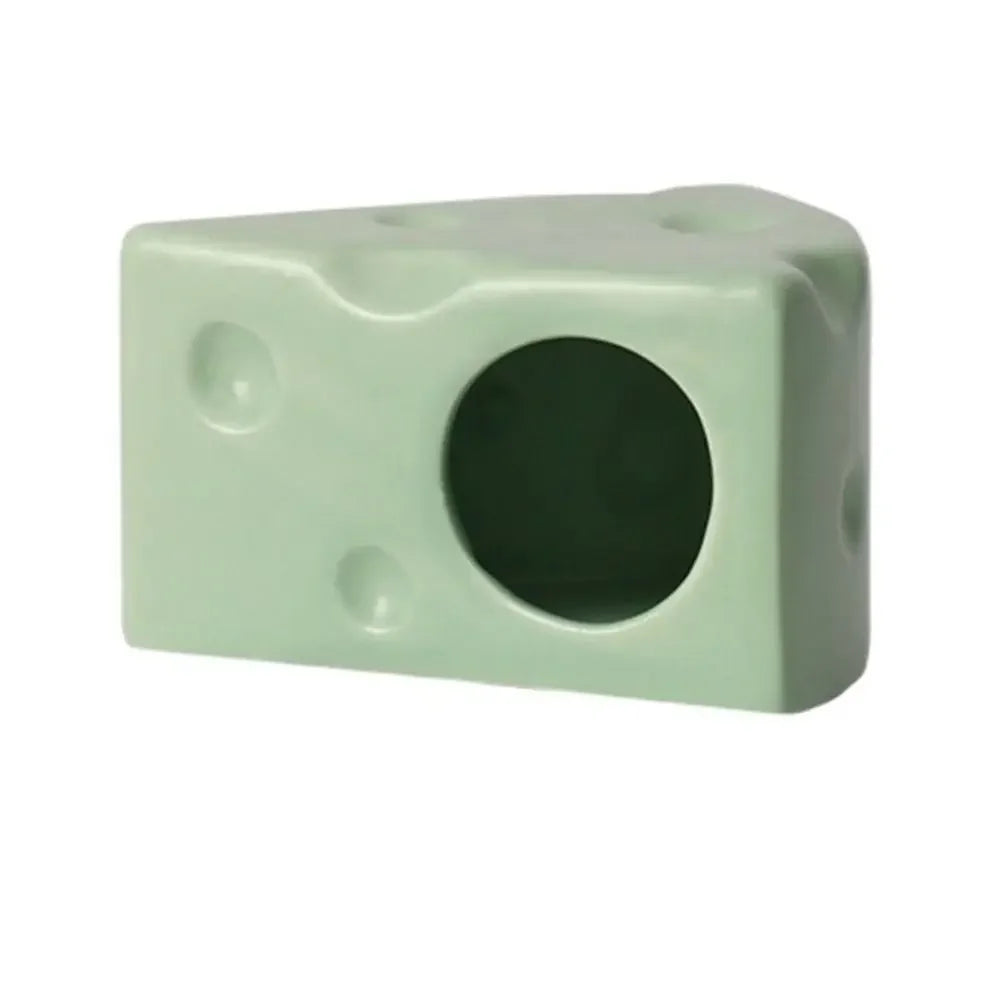 Ceramic Cheese Hamster House – Hideout & Feeding Dish