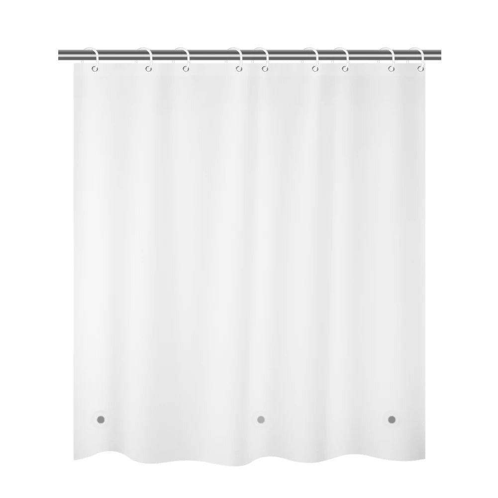 180-230cm Shower Curtains Waterproof Heavy Duty Thick Fabric Bath Curtain for Hotel Bathroom Bathtub Solid White Private Cover Peaceful Pleasures Health and Wellness PEVA Frosted 180x200cm
