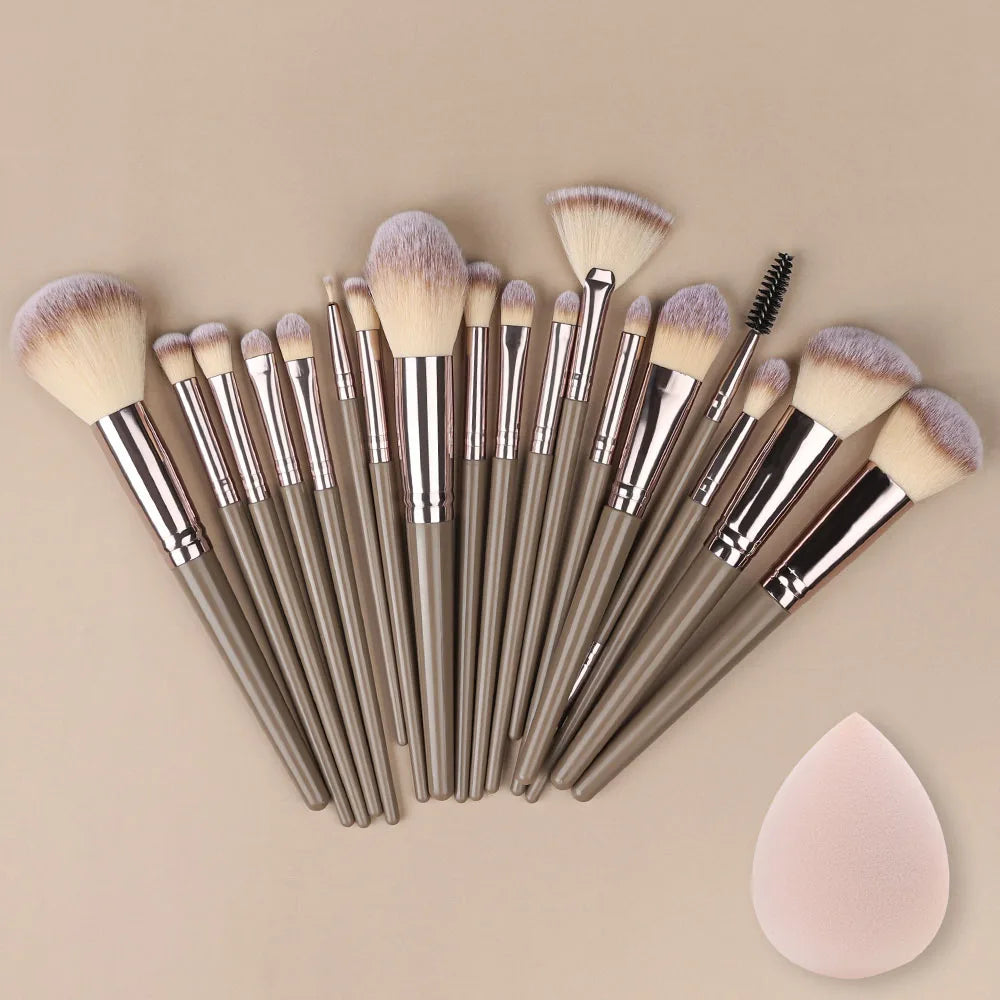 RUNTOIN Makeup Brush Set 3–20 Pcs | Soft Synthetic Brushes