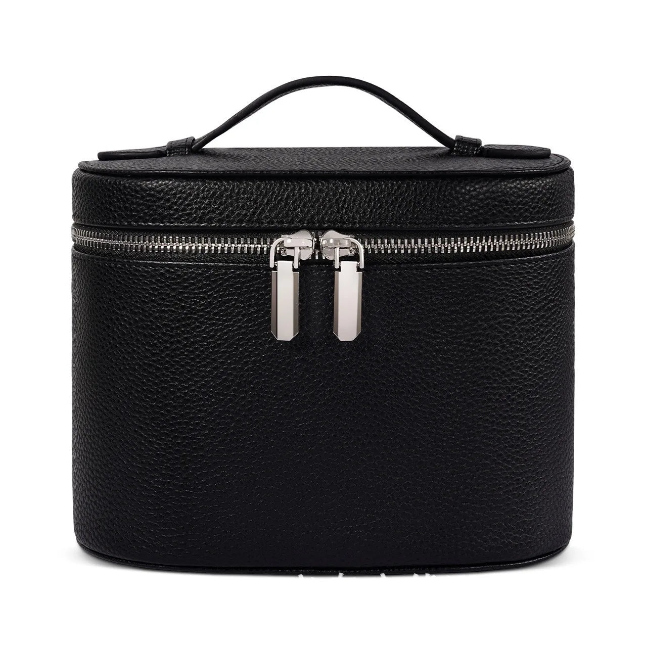 2026 Portable Cosmetic Bag Organizer Large Capacity PU Travel Toiletry Makeup Case with Zipper Handle for Storage Cosmetics box Peaceful Pleasures Health and Wellness Black