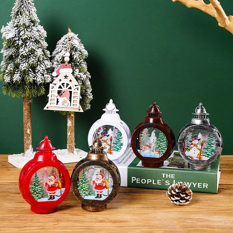 Christmas Decorations Santa Claus Glowing Night Light Window Display Christmas Tree Pendant Christmas Gift Christmas Ornaments Peaceful Pleasures Health and Wellness