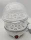 3-in-1 Electric Egg Cooker with Double Tray for Boiling Eggs Steaming Vegetables Compact Tool for Breakfast Cooking Peaceful Pleasures Health and Wellness US
