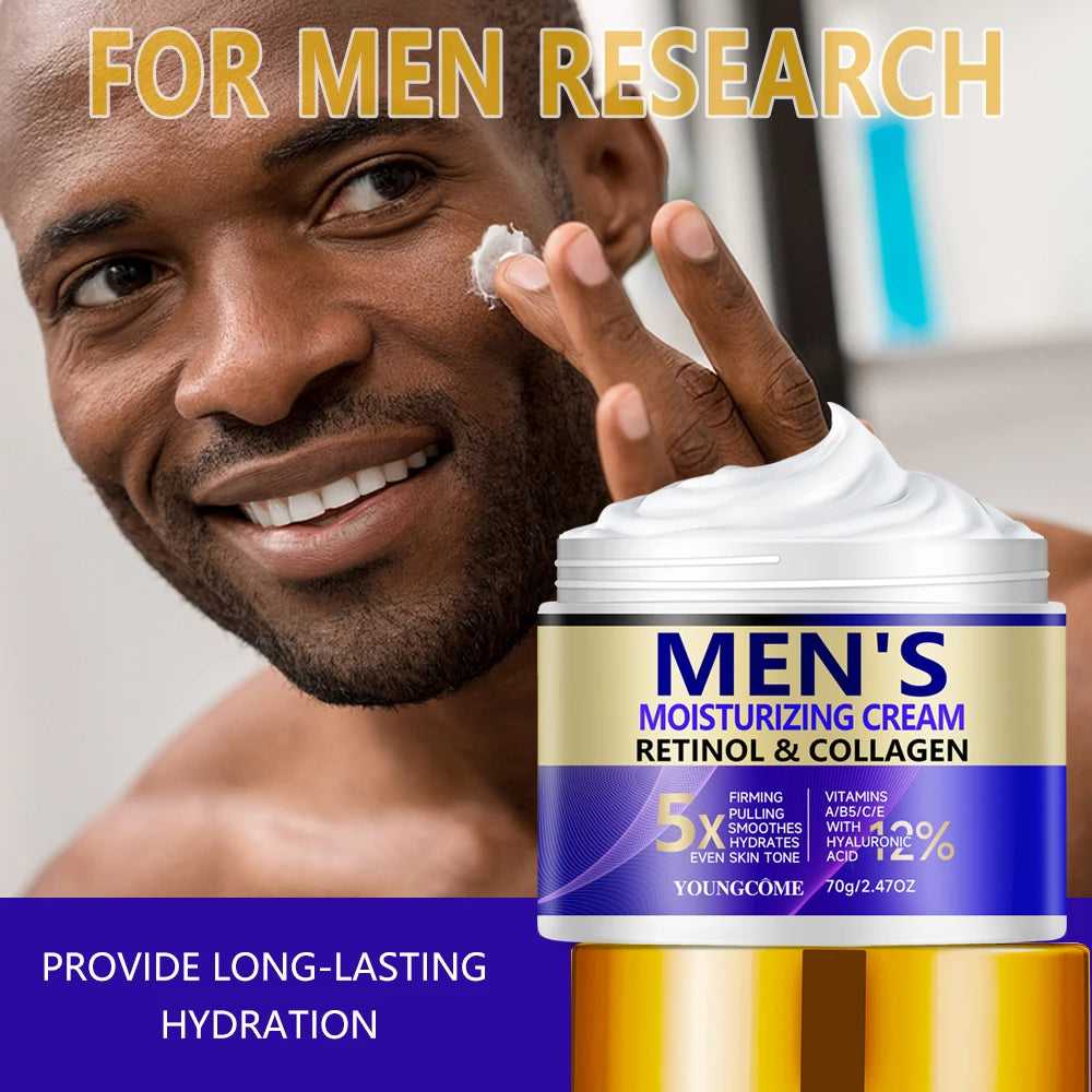 Men's Retinol Collagen Face Cream Moisturiser Facial Anti Aging White Skin Care Repair Fade Fine Line Wrinkle Remover Face Cream Peaceful Pleasures Health and Wellness