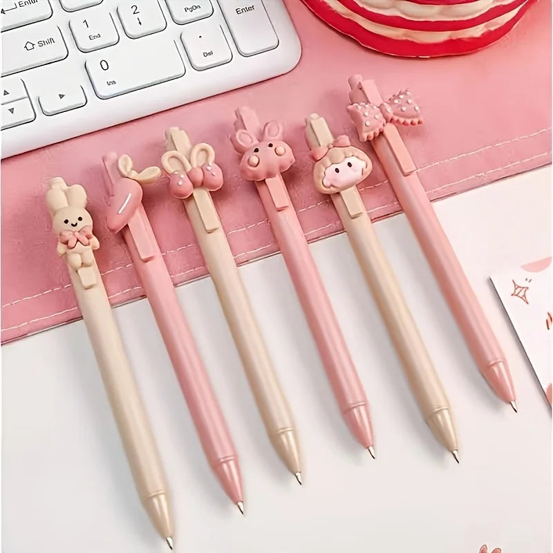 12-Pack Cute Ballpoint Pens | Bunny & Bow Designs, Black Ink