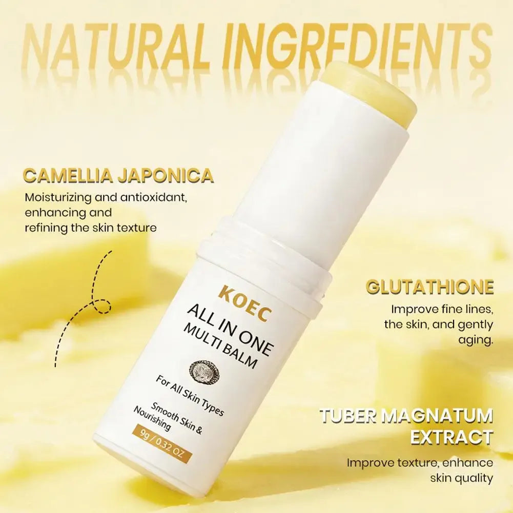 White Truffle Multi Balm Stick & PDRN Pink Collagen Volume Serum Stick Moisturizing Glowy Fade Fine Lines Finish Solid Skincare Peaceful Pleasures Health and Wellness