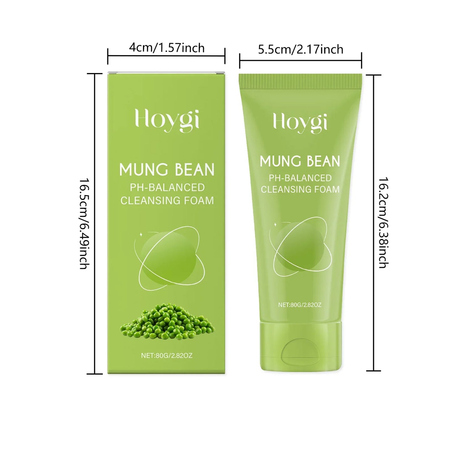 Hoygi Mung Bean Cleansing Foam – pH-Balanced Sensitive Skin