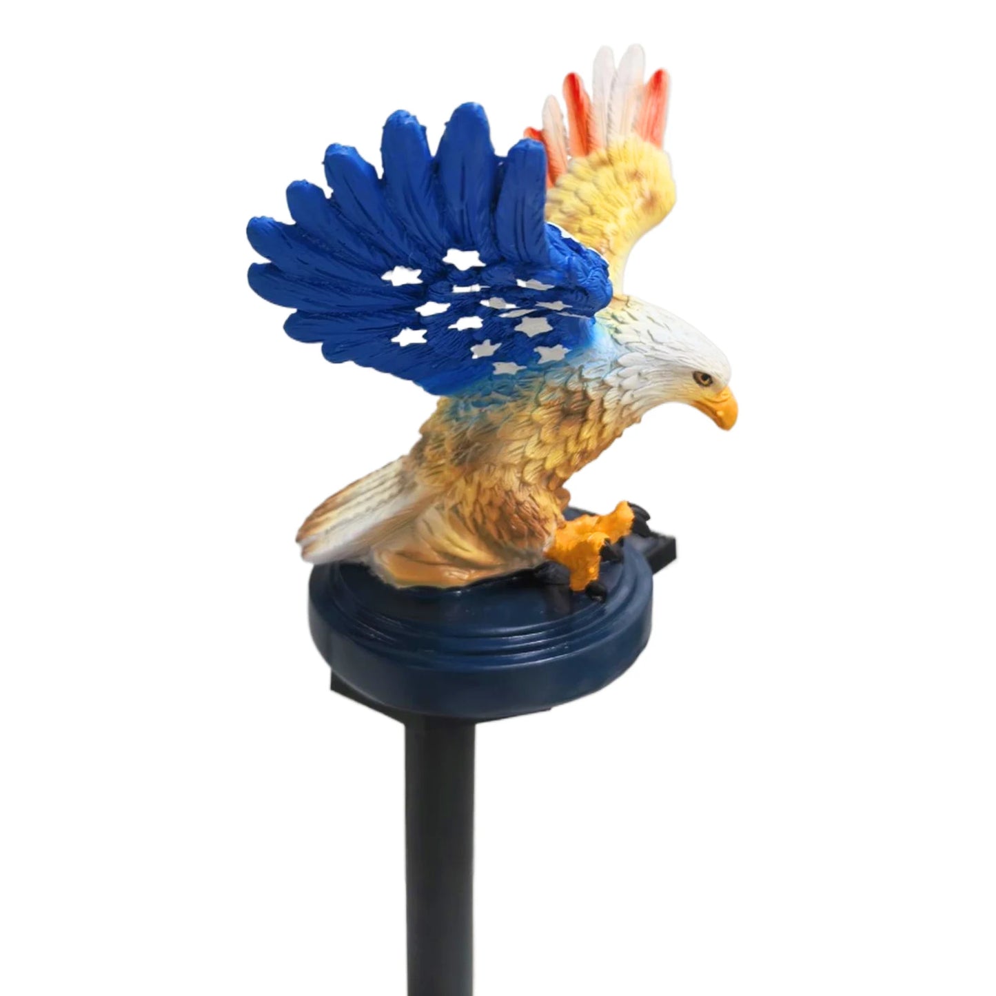 Solar Eagle Garden Light Waterproof Solar Powered Eagle Figurine Stake Lights 4th of July Decoration for Lawn Patio Yard Peaceful Pleasures Health and Wellness Style A