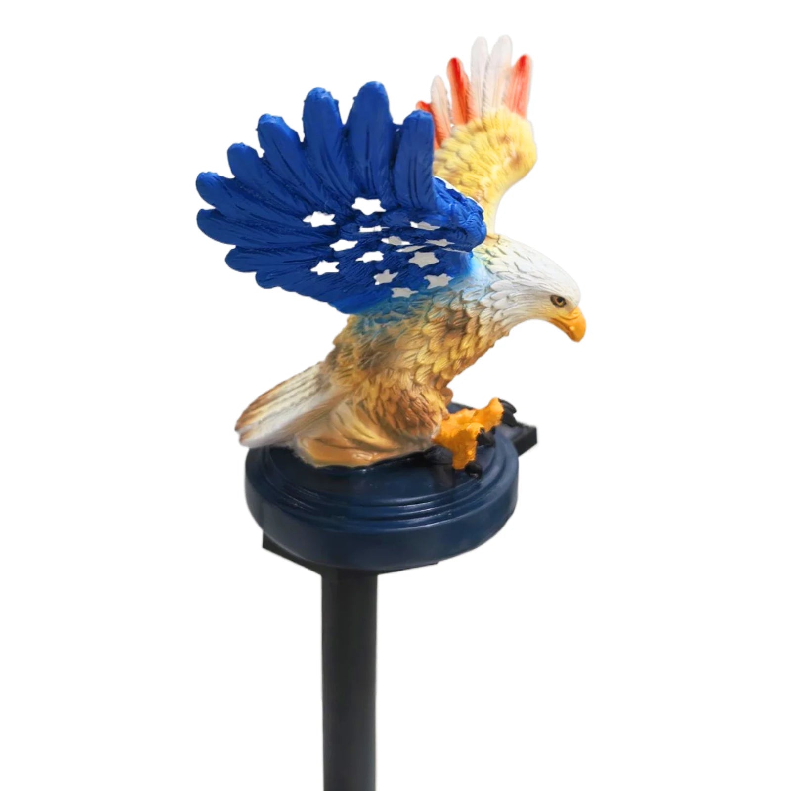 Solar Eagle Garden Light Waterproof Solar Powered Eagle Figurine Stake Lights 4th of July Decoration for Lawn Patio Yard Peaceful Pleasures Health and Wellness Style A