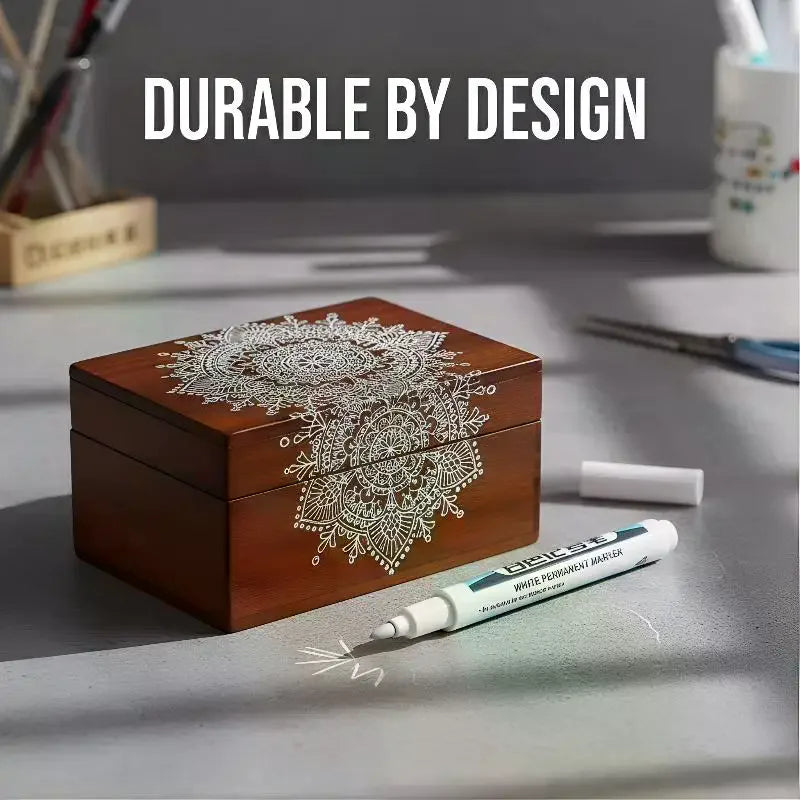 Waterproof Long Needle Marker Pen – White DIY Marking Tool