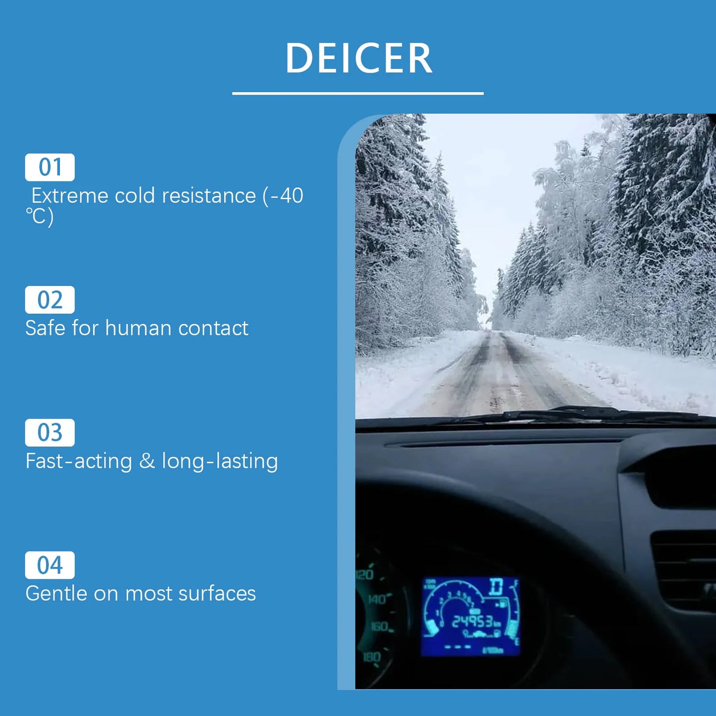 Car Windshield Deicer Spray – Instant Ice & Frost Remover