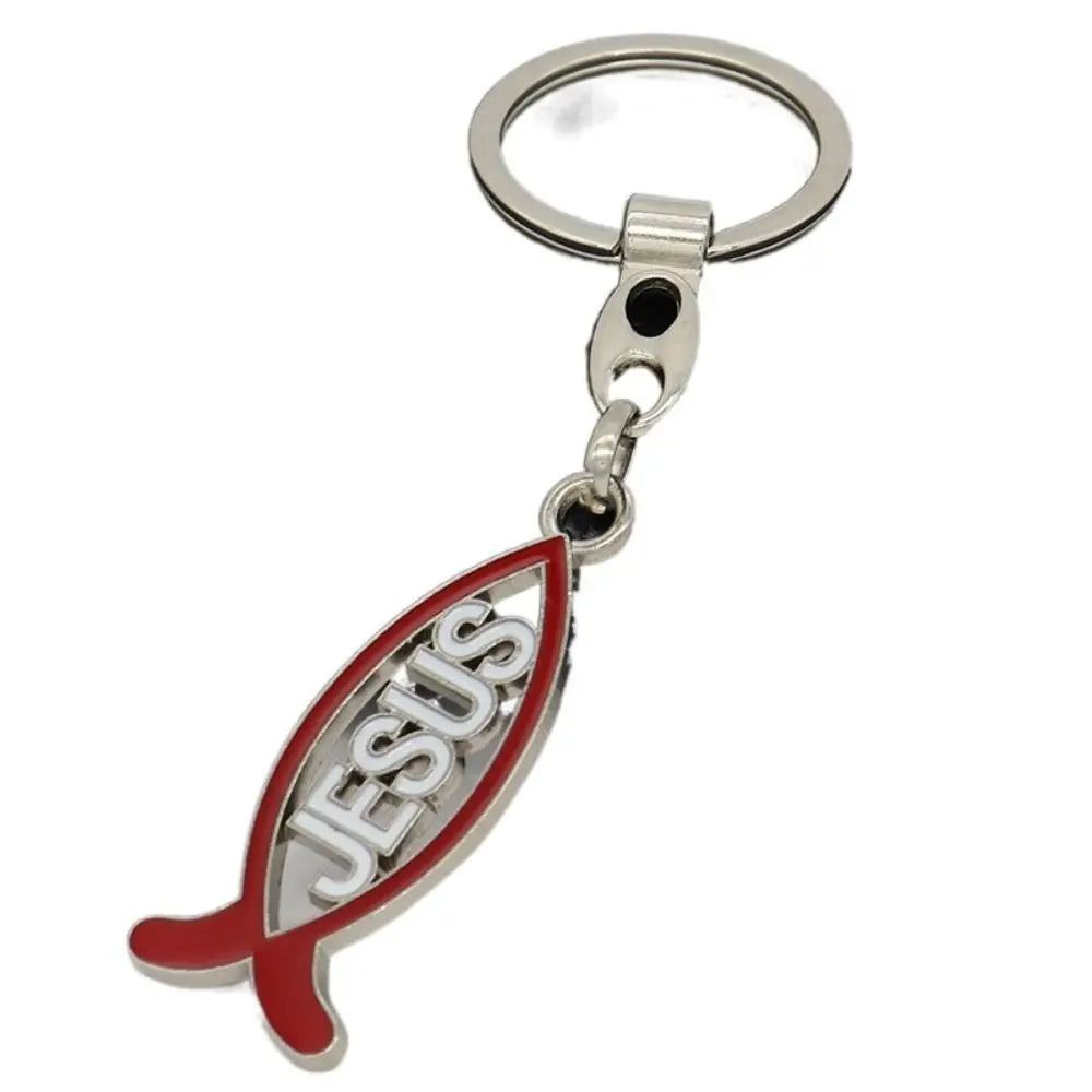 Christian Fish Ichthys Alloy Keychain – Faith Symbol Charm