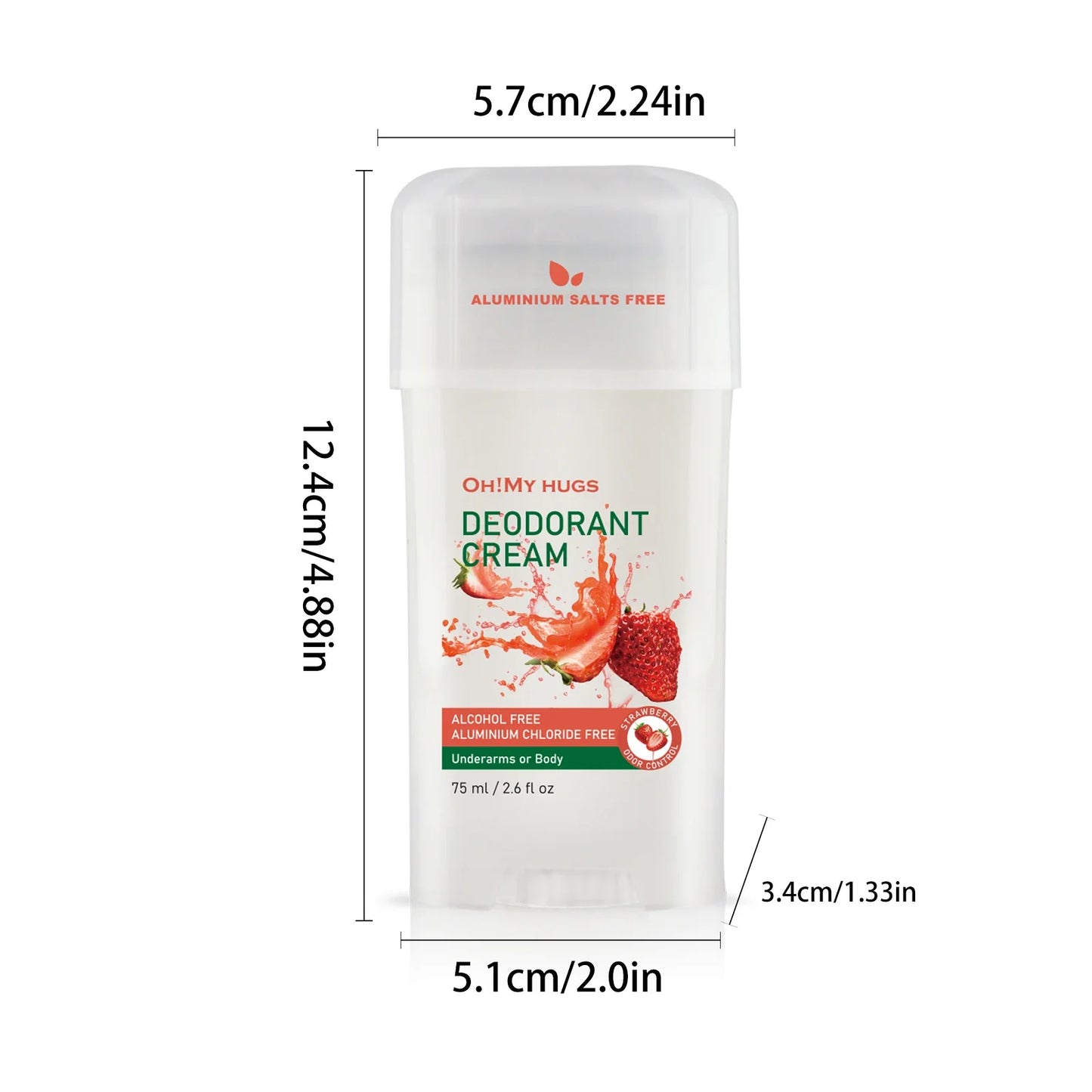 YURHERSU Strawberry Underarm Deodorizing Cream 75ml Unisex