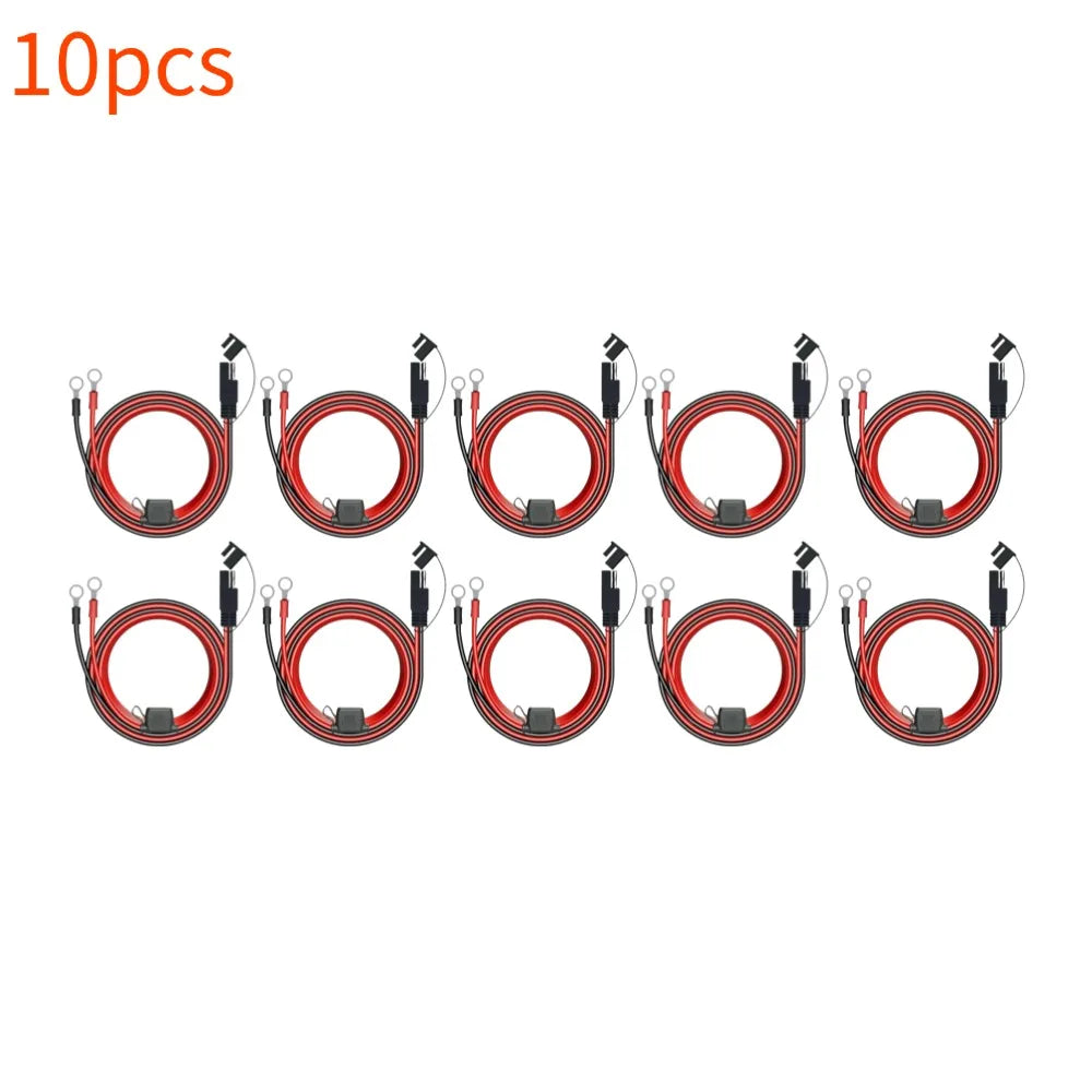 Motorcycle Battery Charger Adapter with SAE Extension Cable Peaceful Pleasures Health and Wellness 10pcs