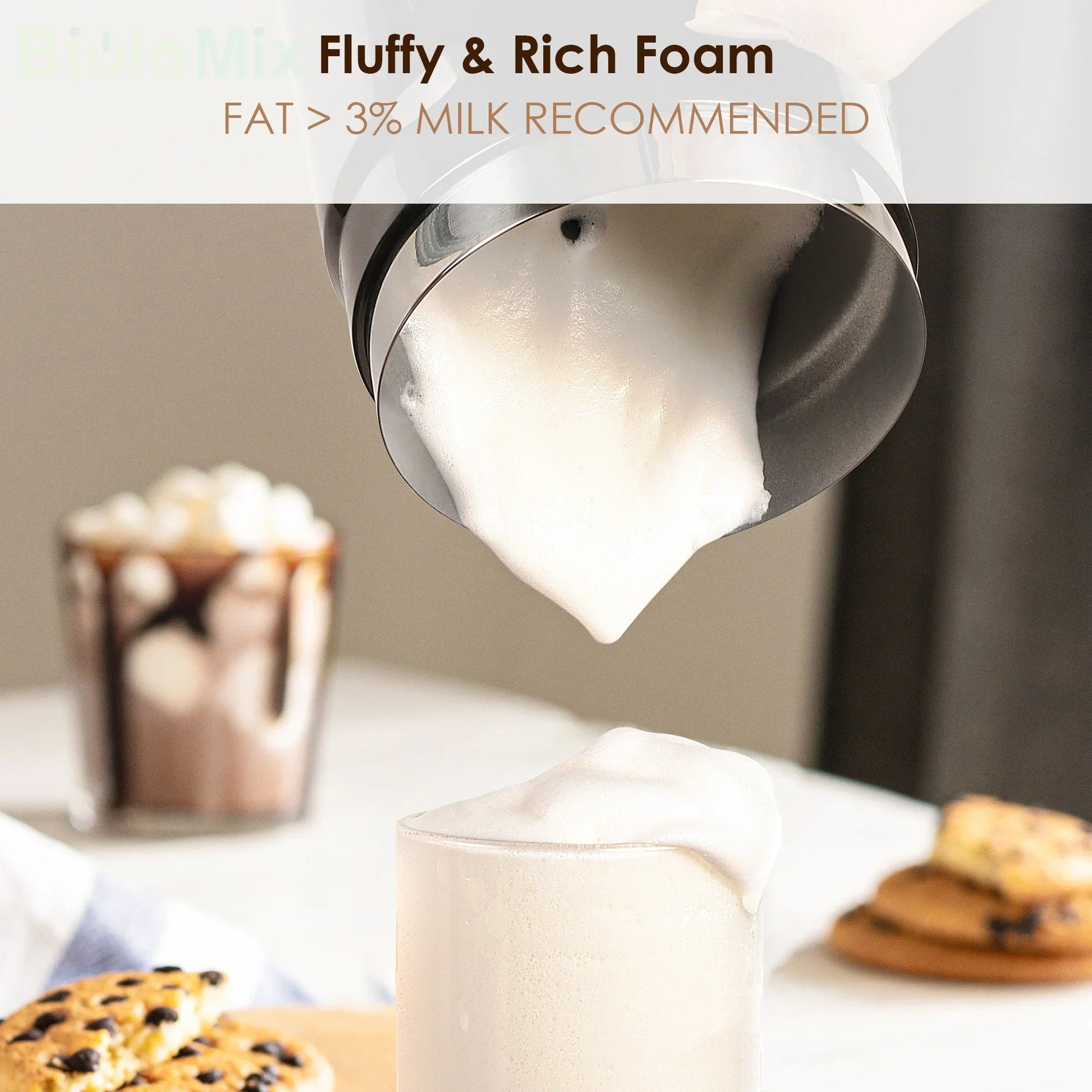 BioloMix 5-in-1 LED Touch Screen Milk Frother – Hot & Cold Foam Maker Peaceful Pleasures Health and Wellness