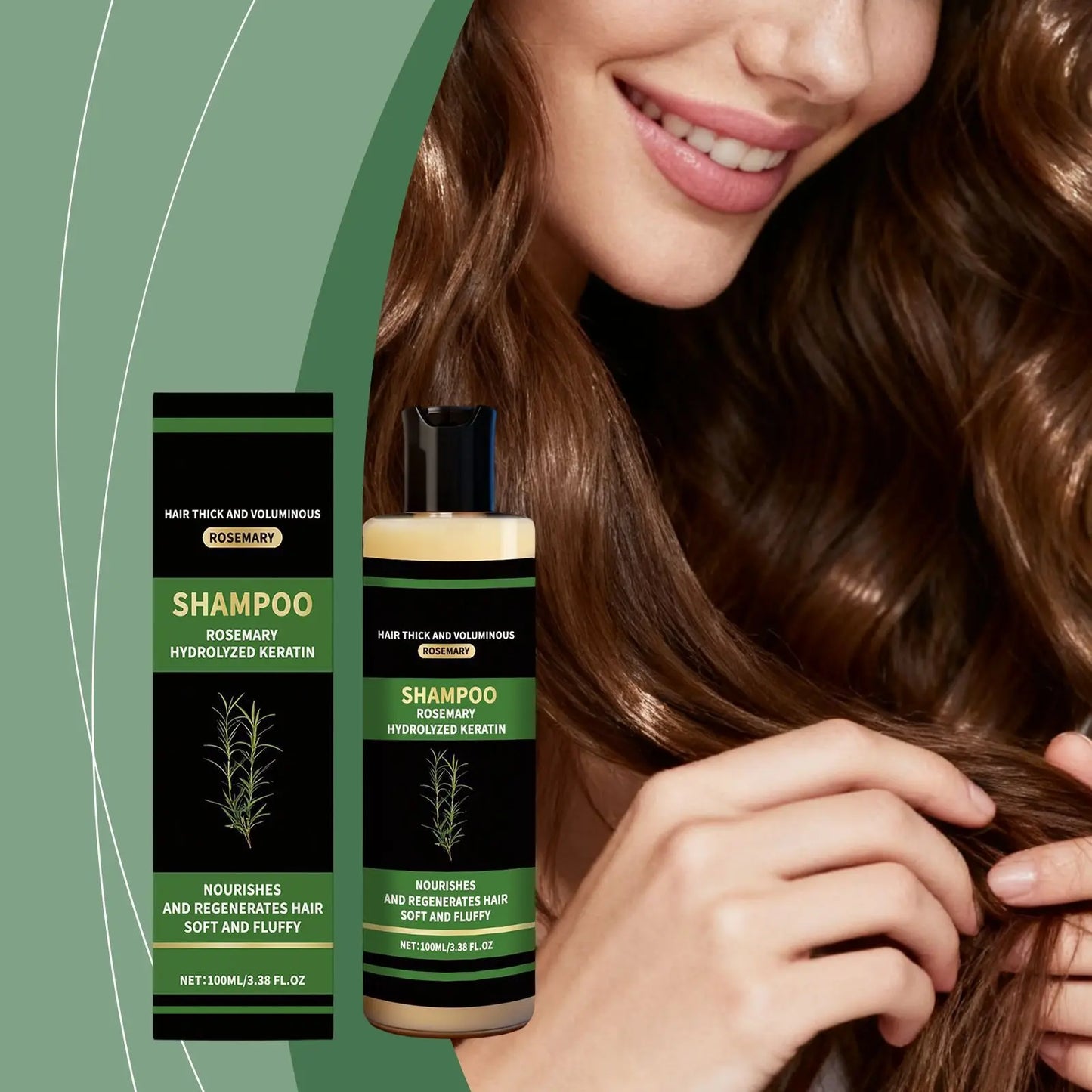 Rosemary Hair Shampoo Thickening Strengthening Thinning Hair Soothes Scalp Oil Control Nourishes Anti Loss Hair Growth Hair Care Peaceful Pleasures Health and Wellness