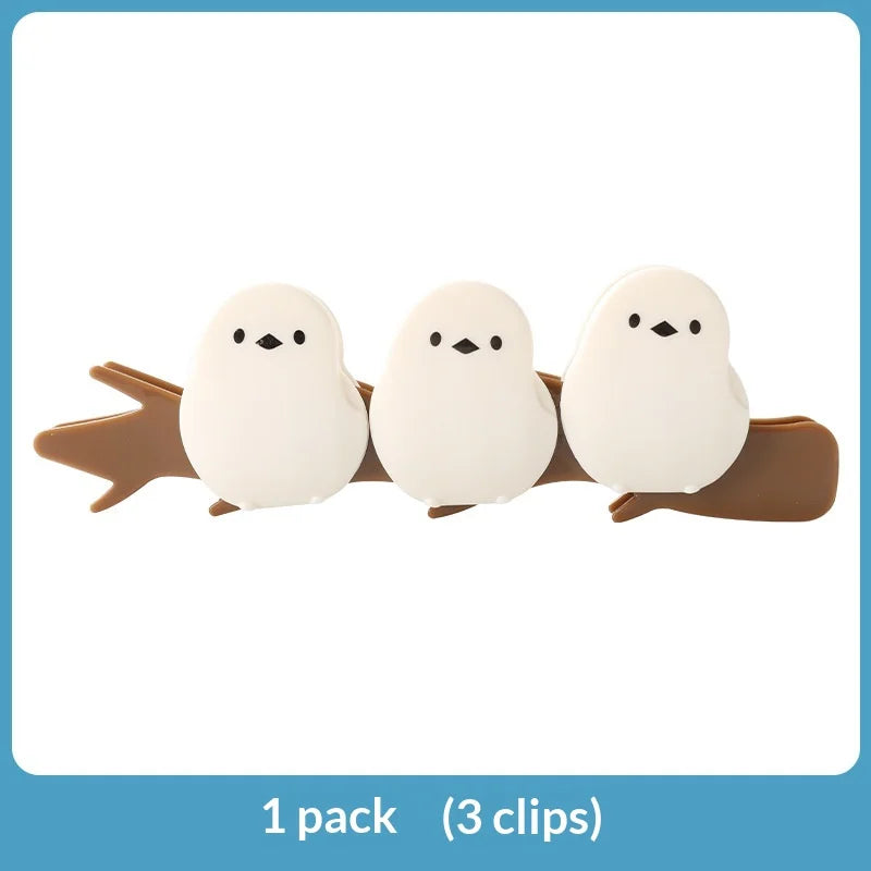 Multifunctional Bird Magnetic Sealing Clip Moisture-Proof Fresh-Keeping Food Bag Clip for Refrigerator Decoration Kitchen Tools Peaceful Pleasures Health and Wellness White