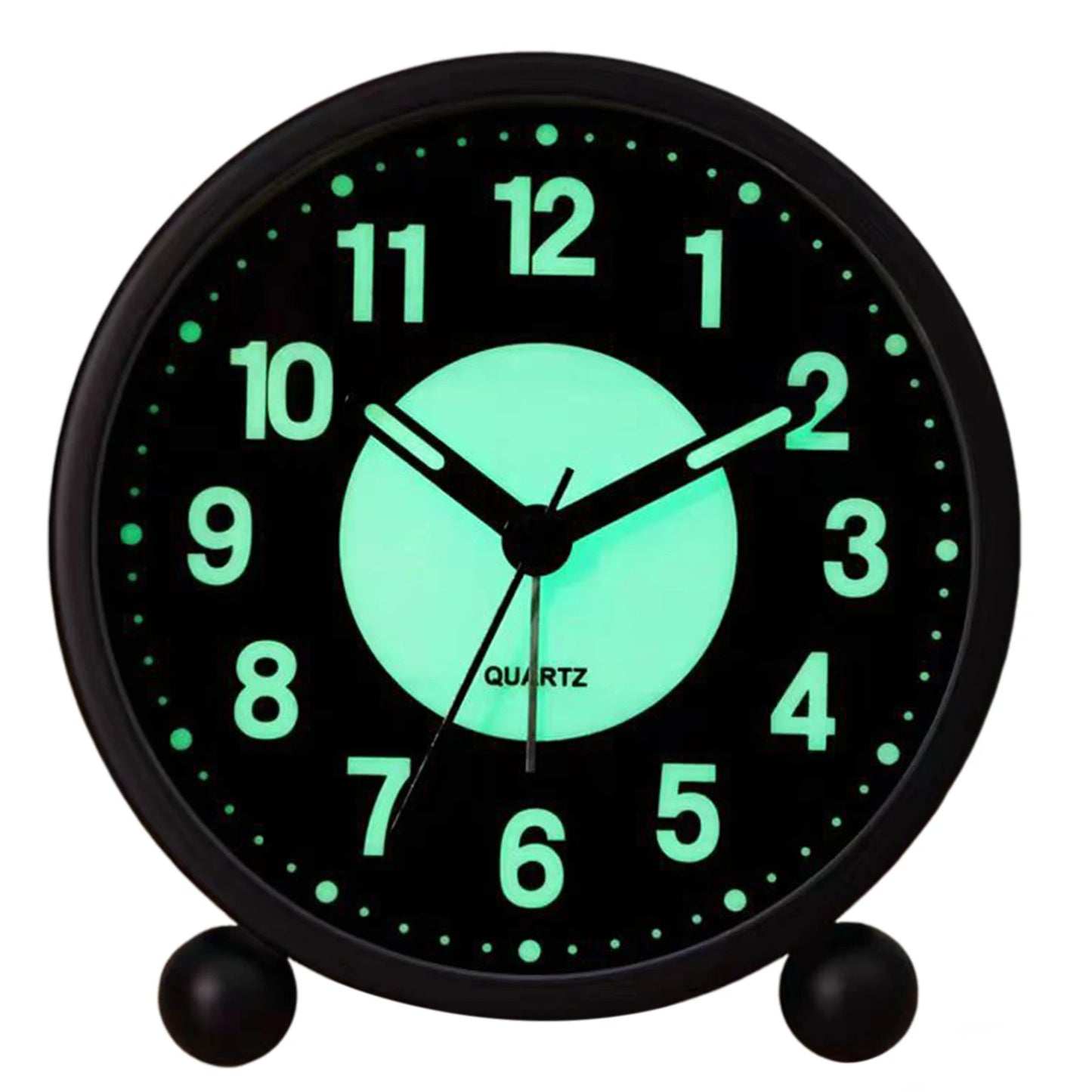 Retro Desk Clock,Glow-in-the-Dark Battery Operated Alarm Clock,Multifunctional Table Clock Battery Powered-No Cords For Kitchen, Peaceful Pleasures Health and Wellness Black Charging