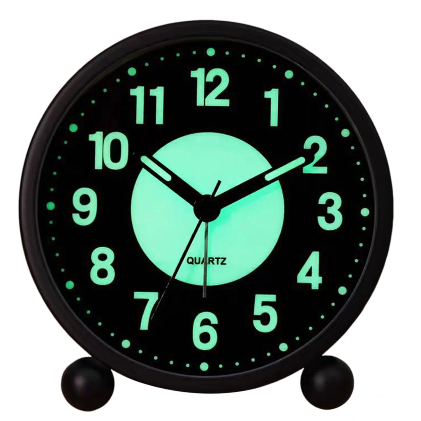 Retro Glow-in-the-Dark Battery Desk Alarm Clock – Silent