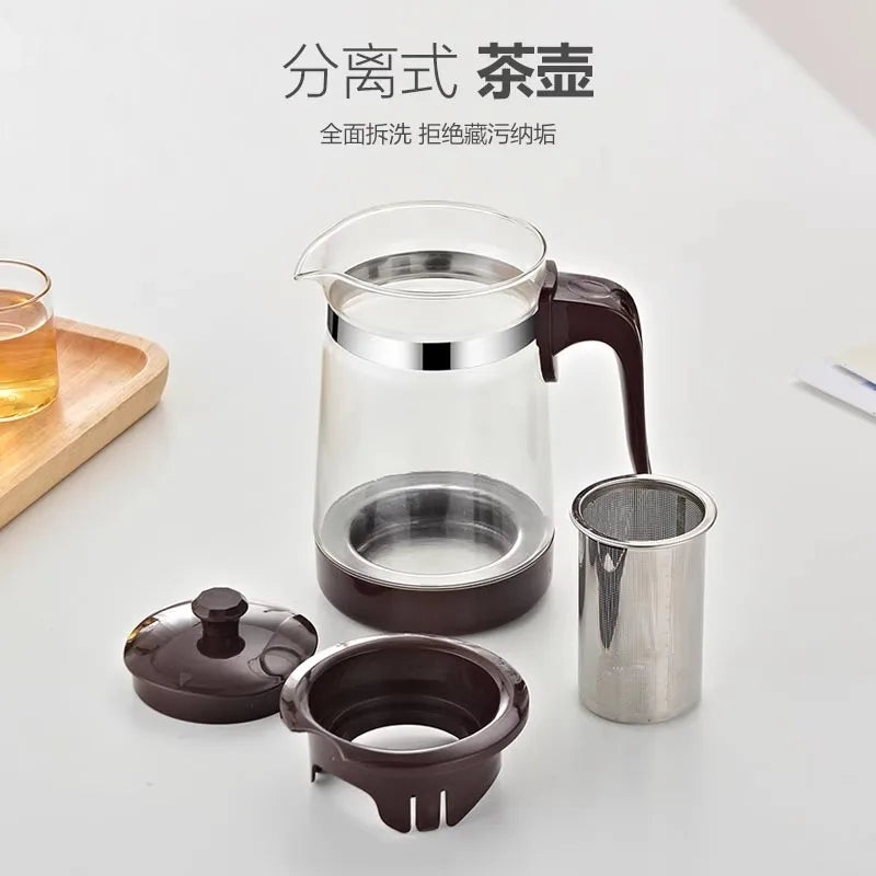 HMLOVE Heat Resistant Glass Teapot Puer Kettle Tea Infuser Filter