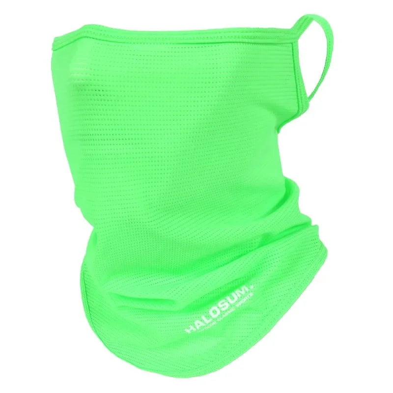 Summer Men's and Women's Ice Silk Veil Sunshade Breathable Outdoor Neck Protection Cycling Mask Half Face Style Peaceful Pleasures Health and Wellness