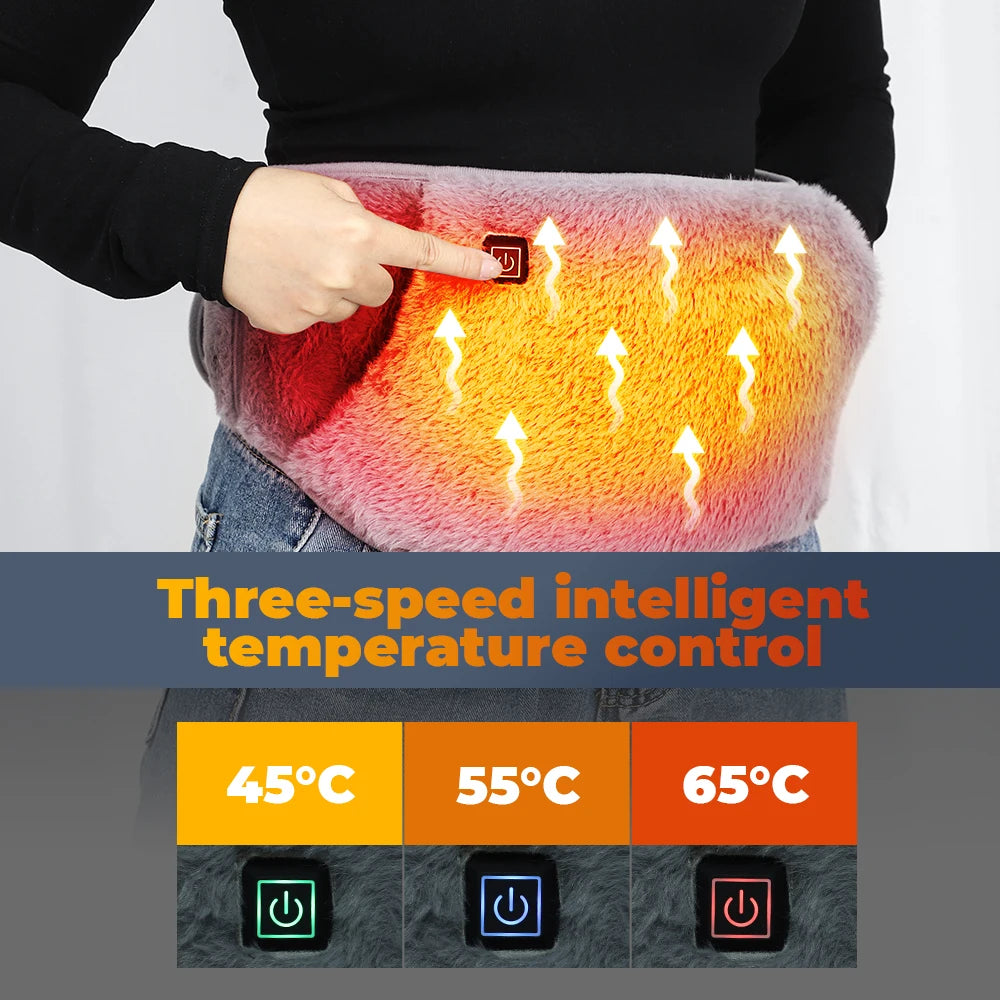 Uterus Warming Belt Electric Heating Pad USB Charging Hand Warmer Graphene Thermal Waist 45/55/65℃ High Temperature Keep Warmer Peaceful Pleasures Health and Wellness