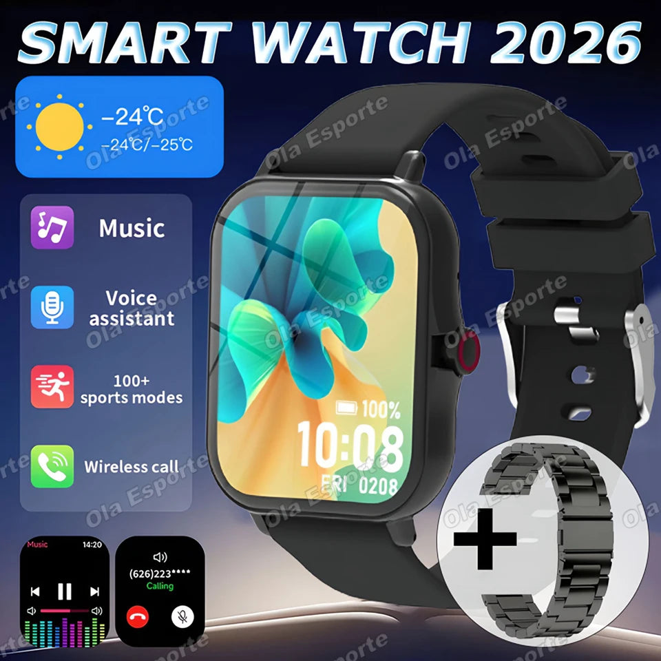 New Smart Watch Gps Tracking Bluetooth Call Message Alert Music Player Heart Rate Monitor Pedometer Smart Watch for Android IOS Peaceful Pleasures Health and Wellness Bk20Szstrap