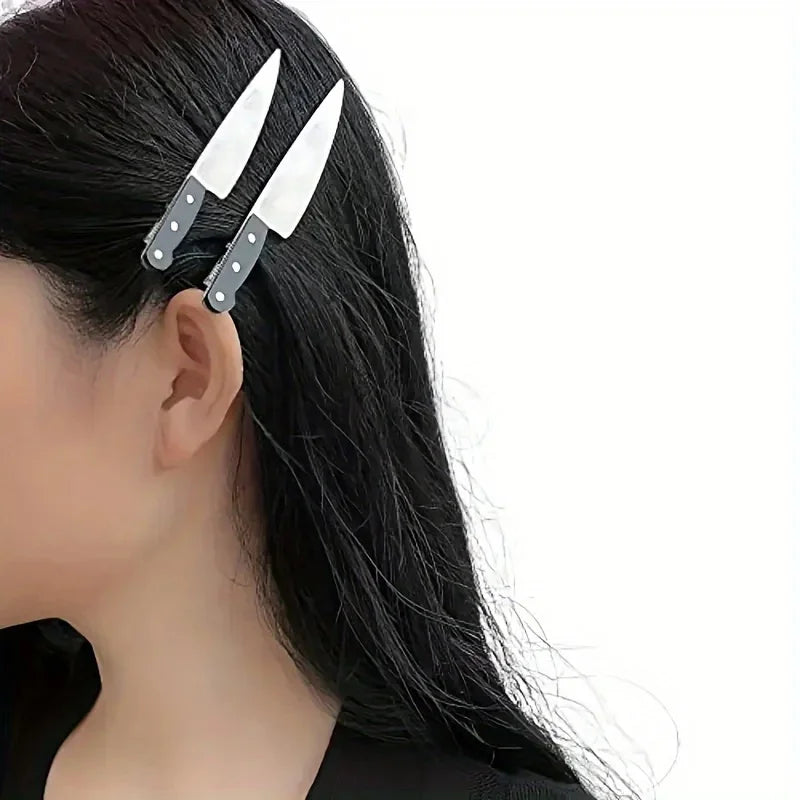 Knife-Shaped Barrettes – Stylish Bang Clips for Daily Use (2pcs) Peaceful Pleasures Health and Wellness
