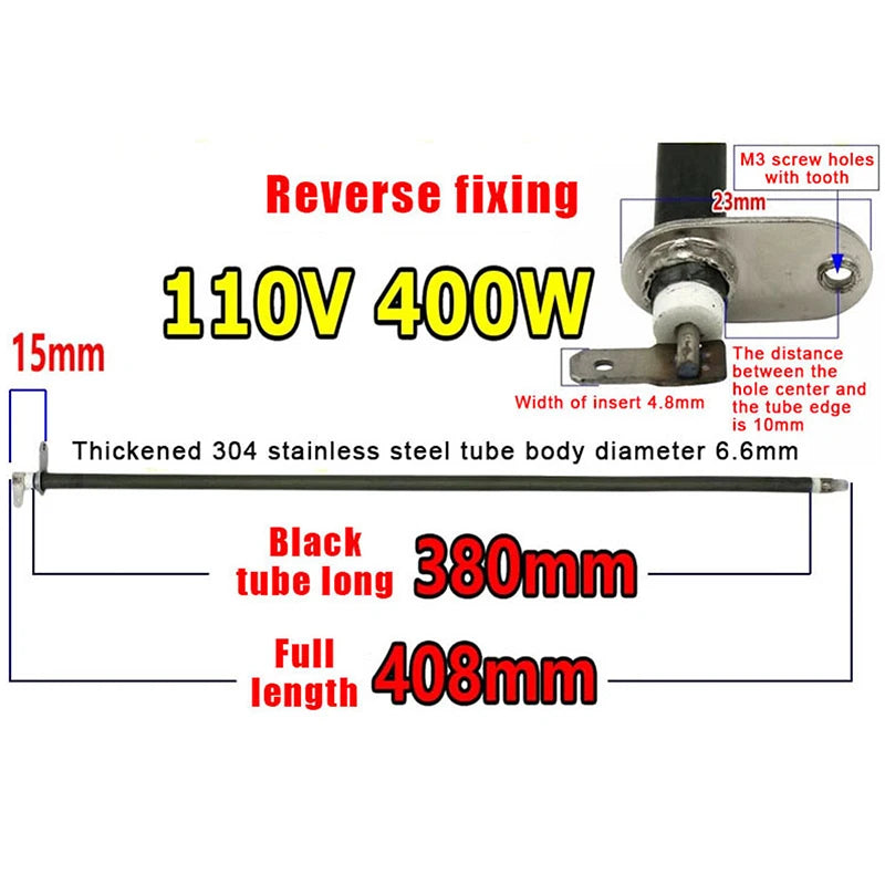 300W–400W Oven Heating Element Replacement Tube | 110V/120V