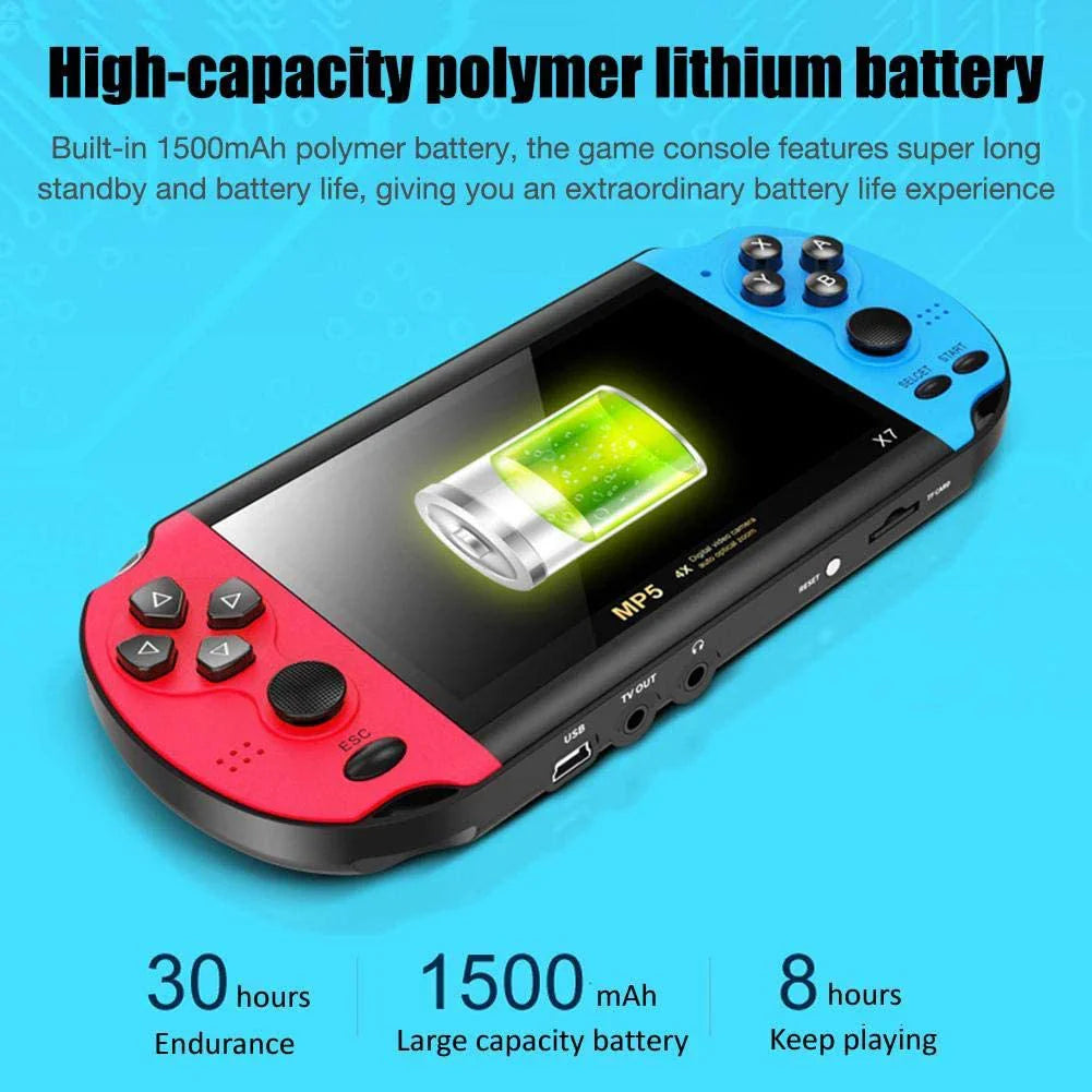 AyeBeau X7 Handheld Retro Game Console | 10,000 Games, 4.3"