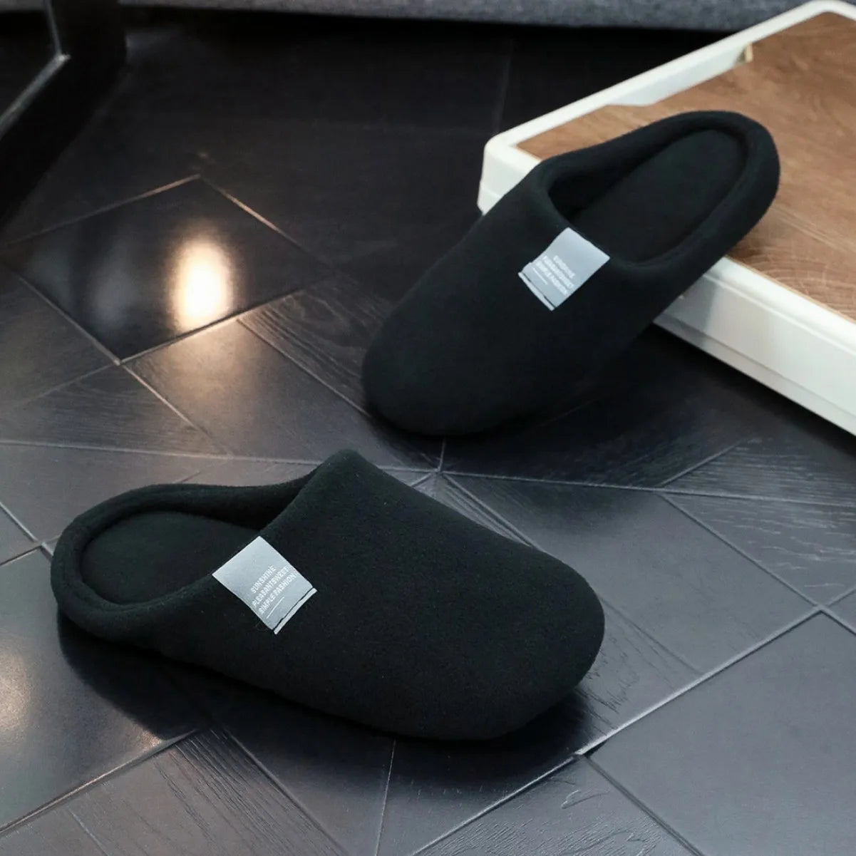 Plush Closed Toe House Slippers | Non-Slip Unisex Winter Flats
