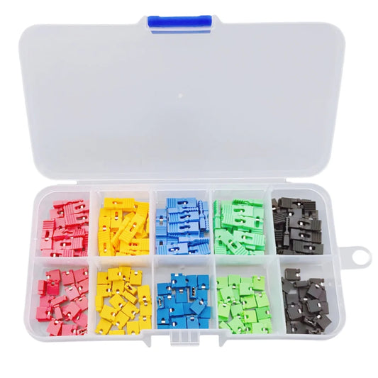 200PCS Mixed Jumper Caps Kit 2.54mm Long Handle Standard Circuit Board Short Circuit Cap Pin Blocks for Arduino Raspberry Pi PCB Peaceful Pleasures Health and Wellness Default Title