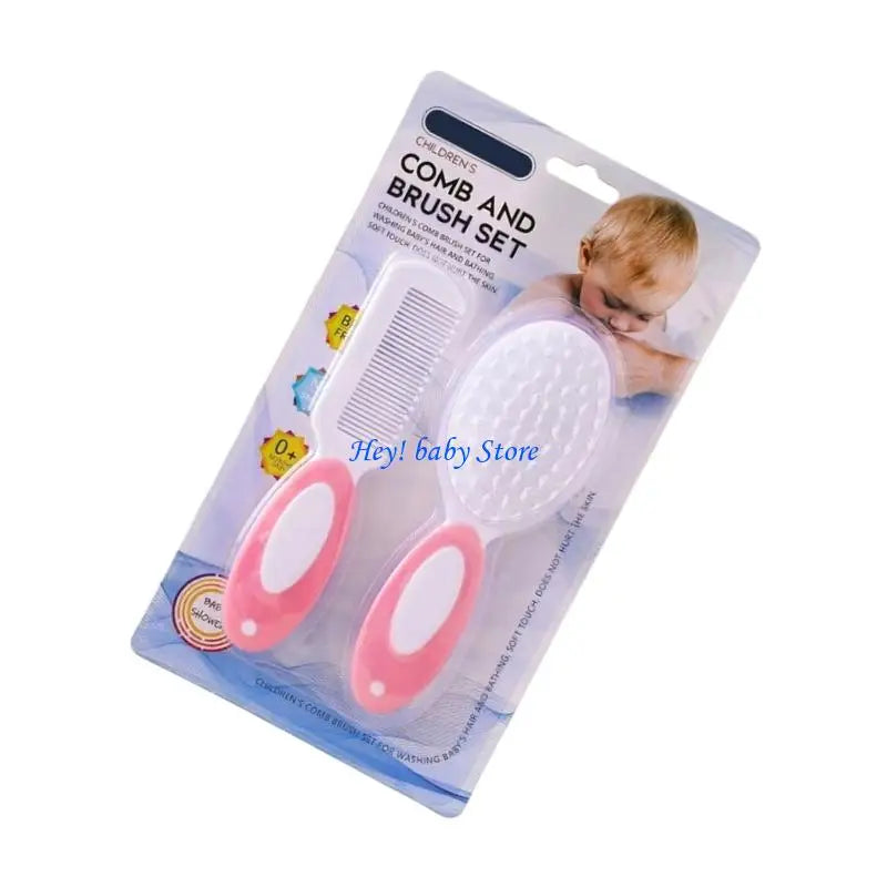 Baby Soft Hair Brush & Comb Set – Gentle Scalp Bath Scrubber