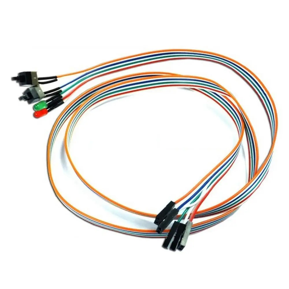 Durable PC Desktop Computer Case Power on Computer Cables Switch Cable Reset Connectors Peaceful Pleasures Health and Wellness