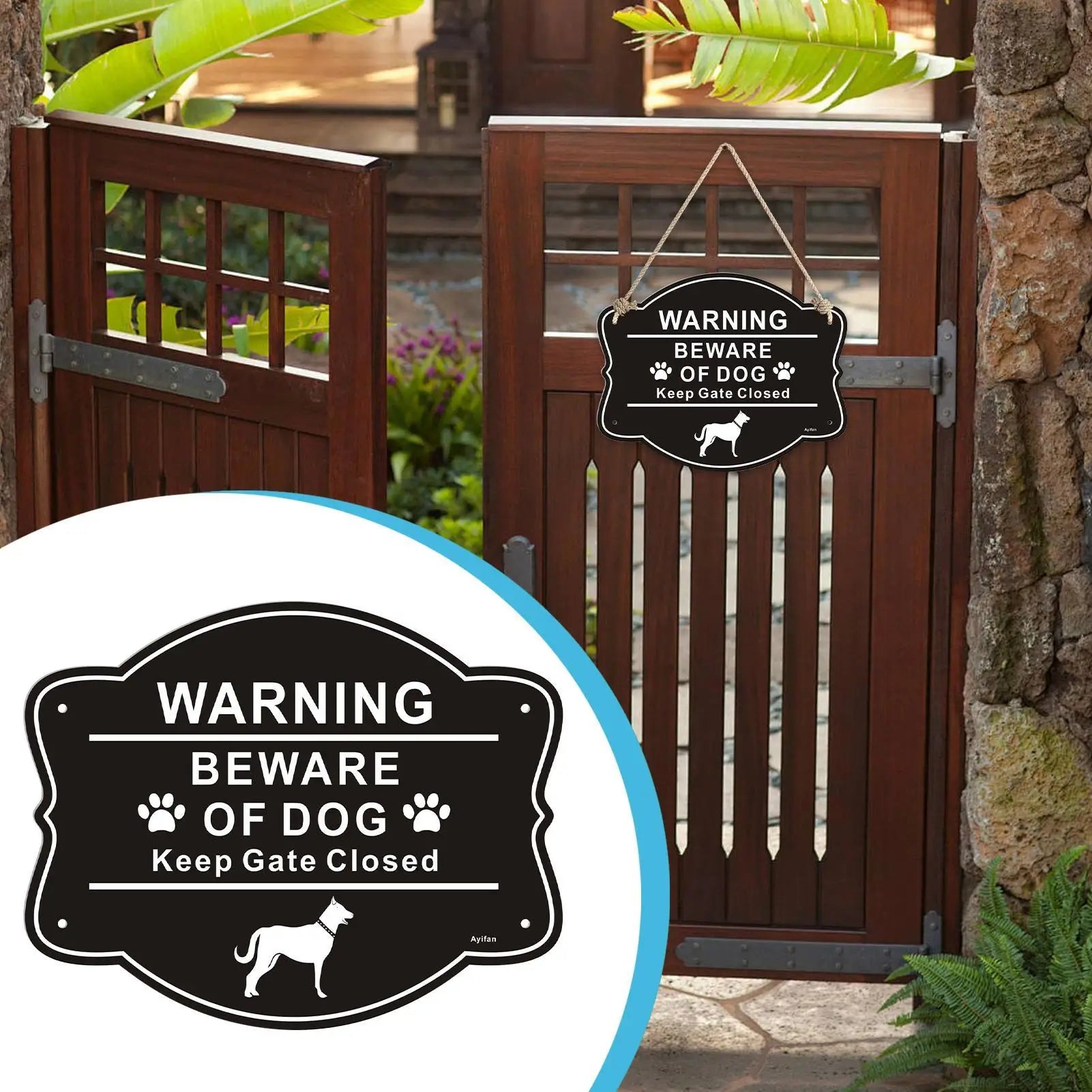 Beware Of Dog Signs For Fence 10 X 8 Inch Weatherproof Garden Decorations Home Dog Signs For Property Premises Halloween Grass Peaceful Pleasures Health and Wellness