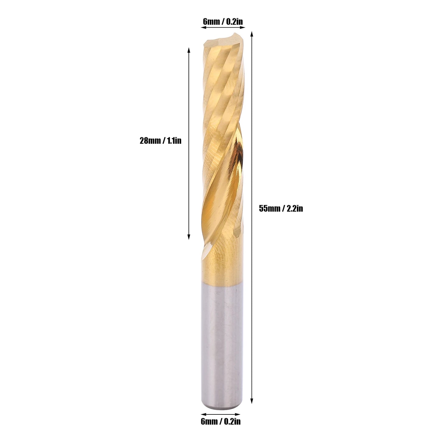 Professional CNC End Mill Metal Spiral Router Bit Milling Cutter