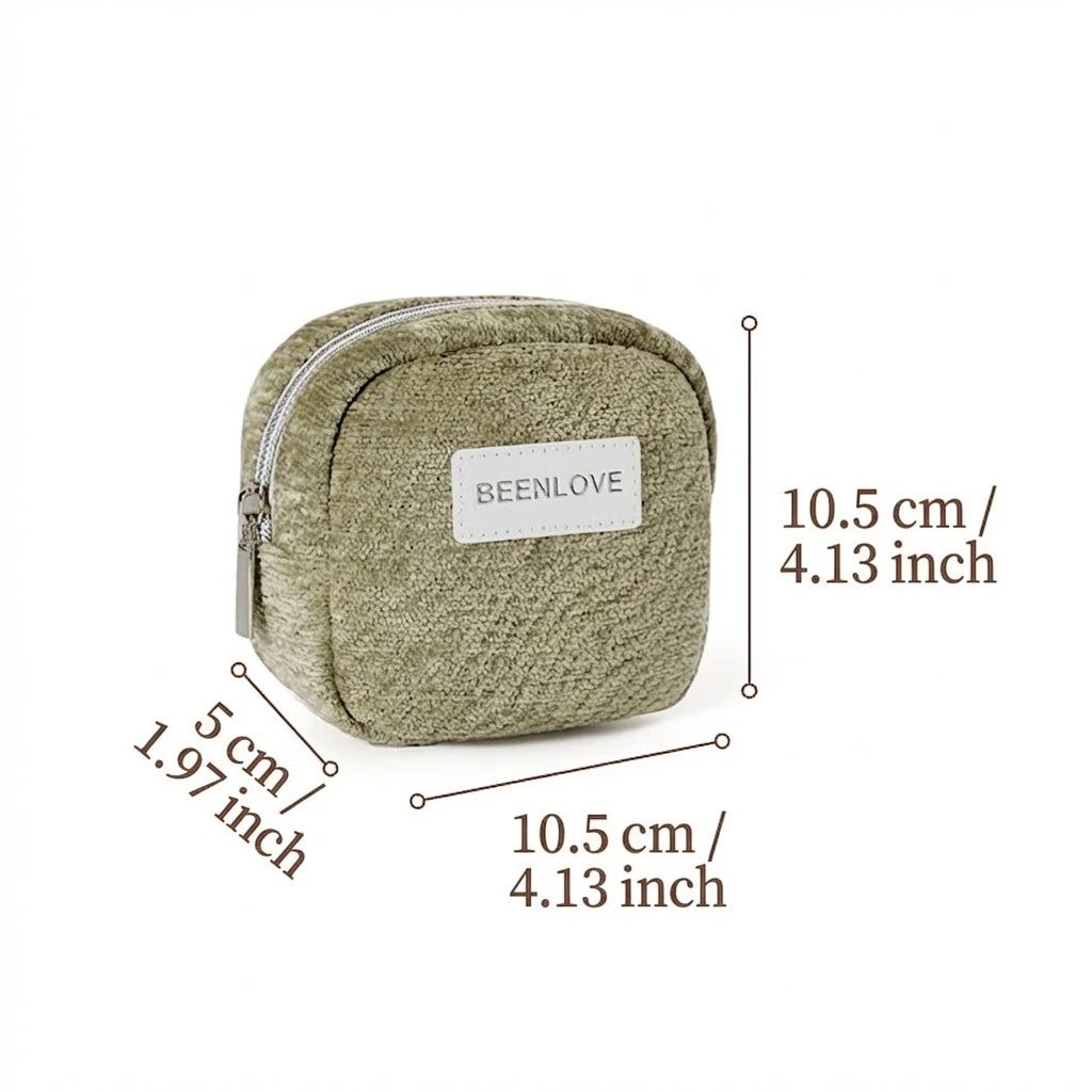 Portable Cosmetic Bag Waterproof Pouch for Makeup and Care Lightweight Multifunctional Peaceful Pleasures Health and Wellness