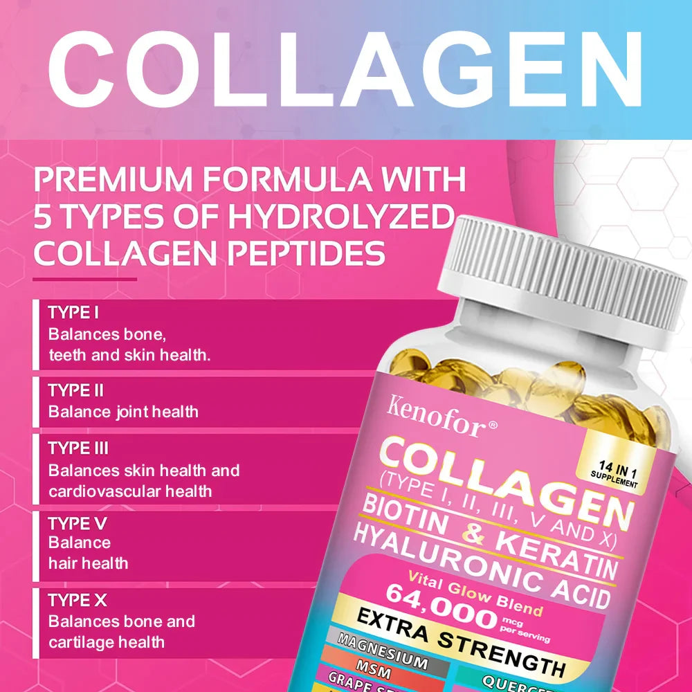 Kenofor Complex Collagen Capsules – Skin, Hair, Nails & Joints
